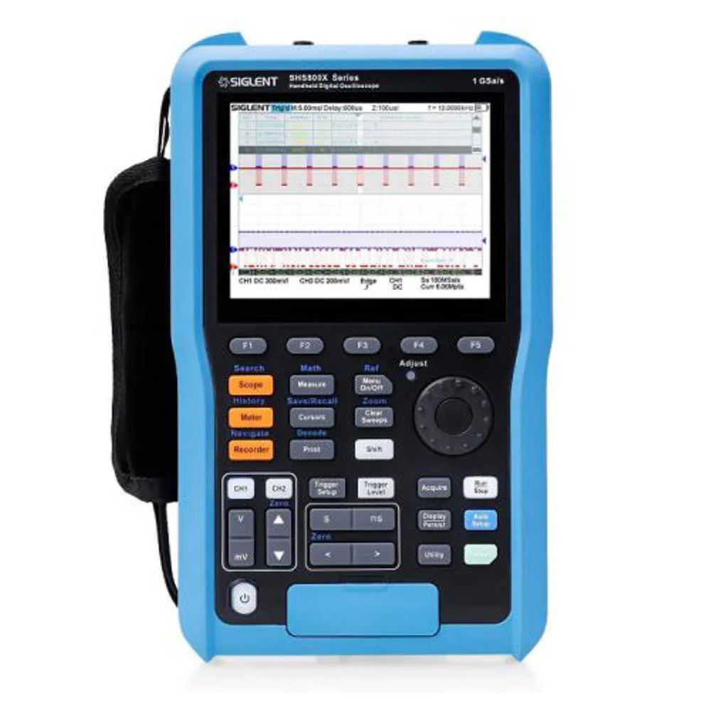 Nouveau Oscilloscope portable numérique Siglent SHS820X 200 MHz 500 MSa/s 2 canaux avec canal multimètre