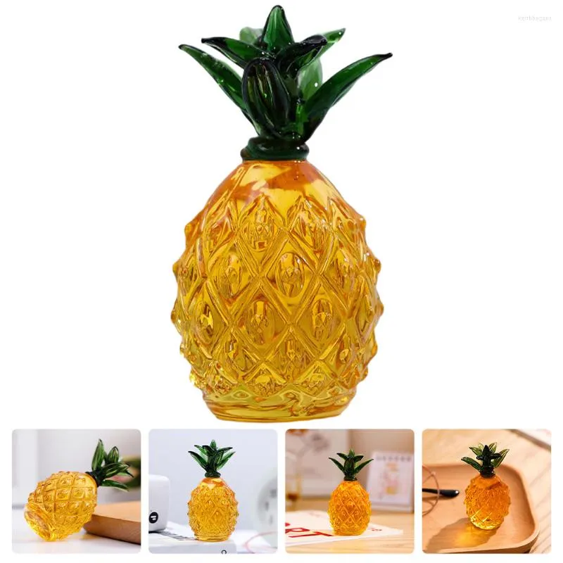 Feestdecoratie ananas fruit kristal beeldhouwkunst glazen decor ornamentpapiergewicht geschenken bf decoratief mini kunstmatig middelpunt