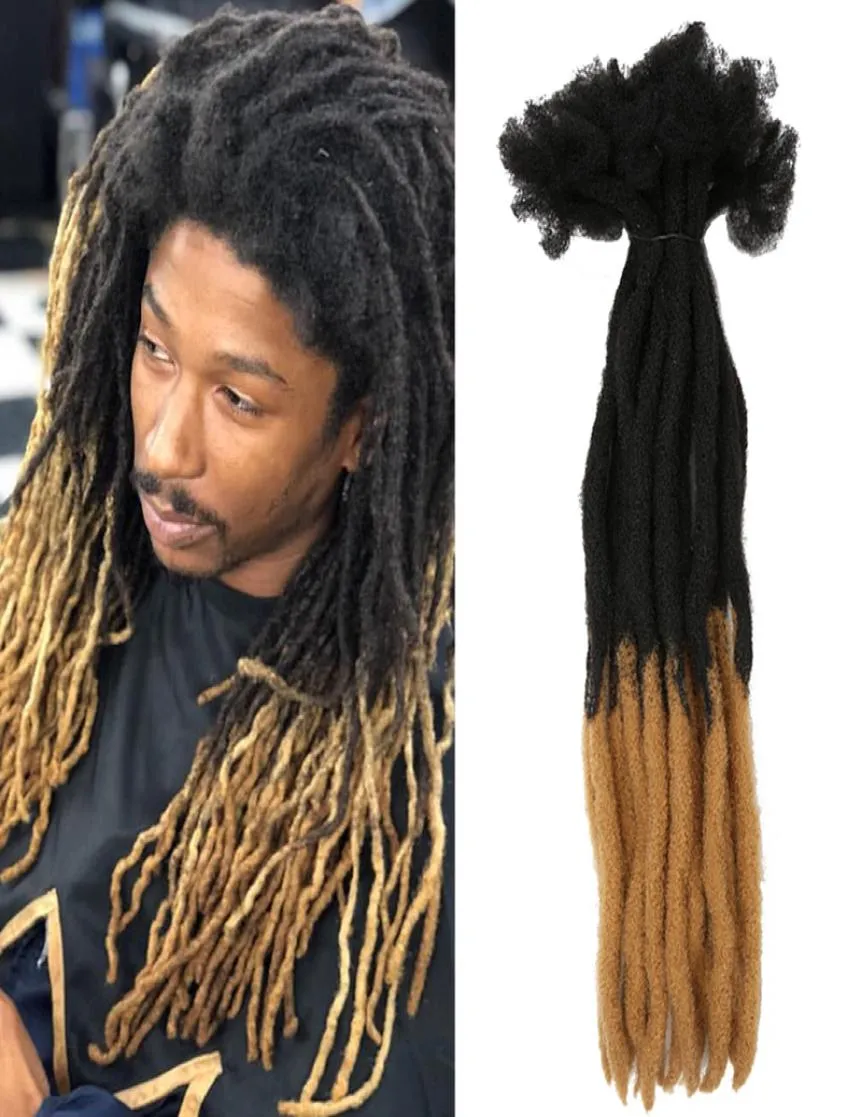 Crochet rastas hechas a mano ombre ombre sintética locs falsas locas extensiones afro cabello trenzado para mujeres hombres hip hop 22 pulgada 220401219219