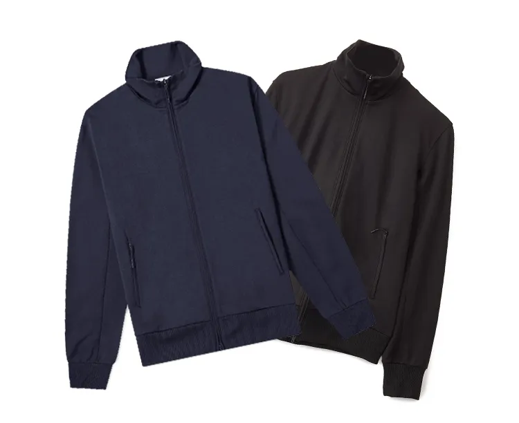 Jaqueta masculina y3 Jackets de faixa cl￡ssica zip imprimir preto azul de manga longa slim