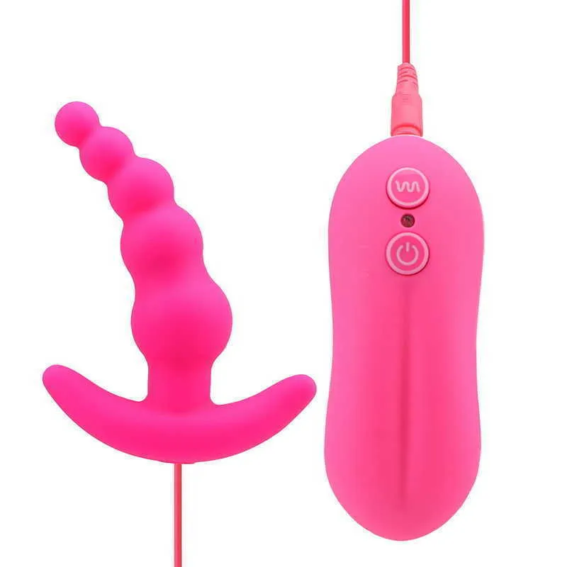 SS22 10 Speed ​​Anal Beads Vibrator Butt Pluct Stimulator Женский мастурбация мужская простата массажер секс -игрушка для взрослых