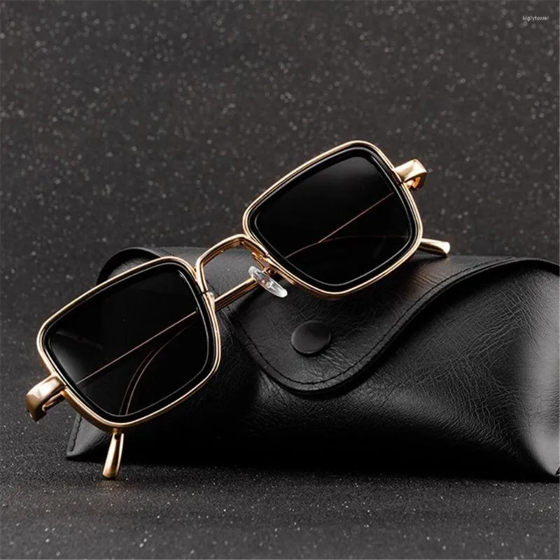 Steampunk Vintage Biker Sunglasses With Metal Frame And UV400