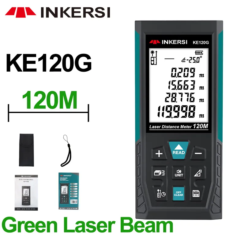 inkersi Télémètre laser numérique 50m, ruban à mesurer, distance