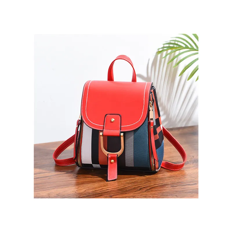 Mode PU Umhängetasche Weibliche Multifunktionale Rucksack Reise Quadratische Abdeckung Rucksäcke Weiche Leder Freizeit Schultaschen Große Kapazität Schultasche Designer Taschen