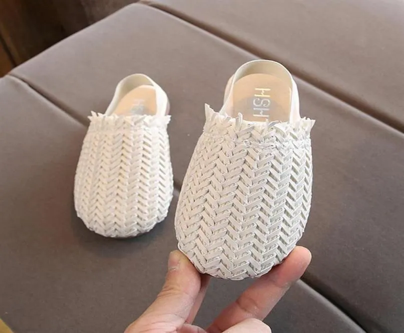 Moda para ni￱os peque￱os infantiles zapatos para beb￩s sandalias para ni￱as tejidas retro princess305c