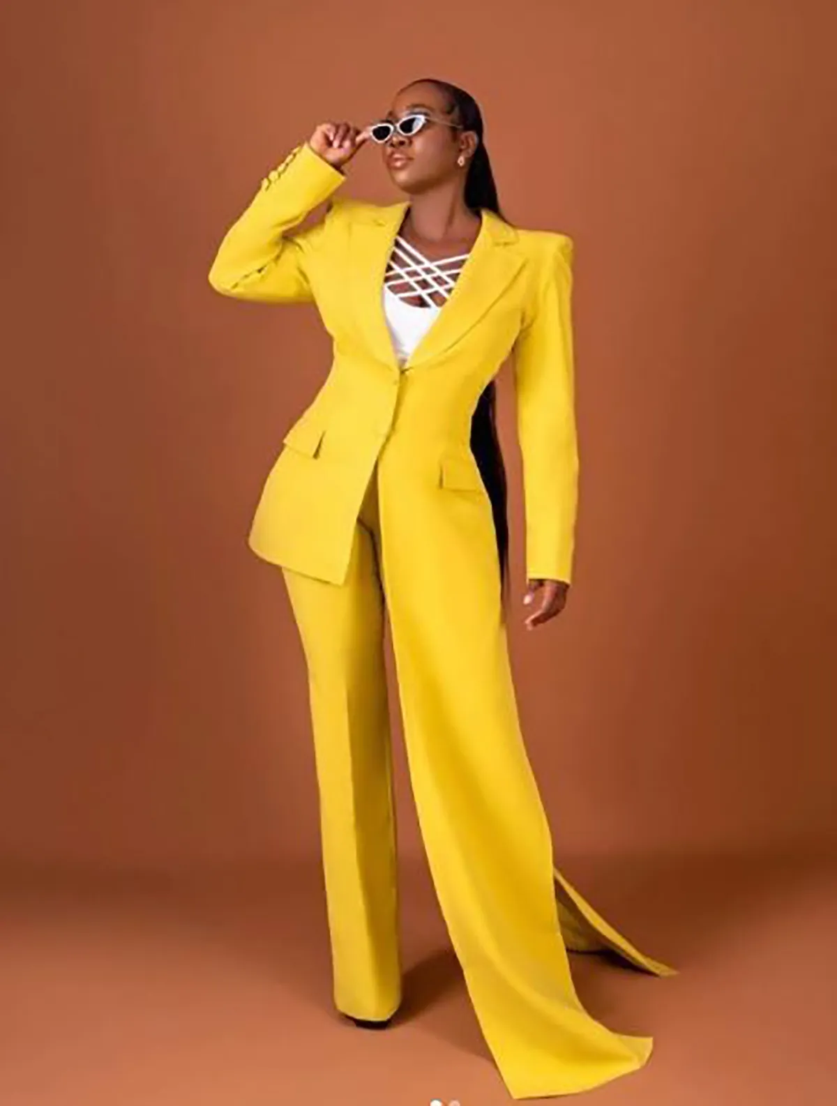 Produktbild von Neuer Damen-Anzug, Blazer, Weste, Hose, 3-teilig, Einreihig, Elegantes Luxus-Büro-Outfit, Hosen-Set Ensembles Pantalons
