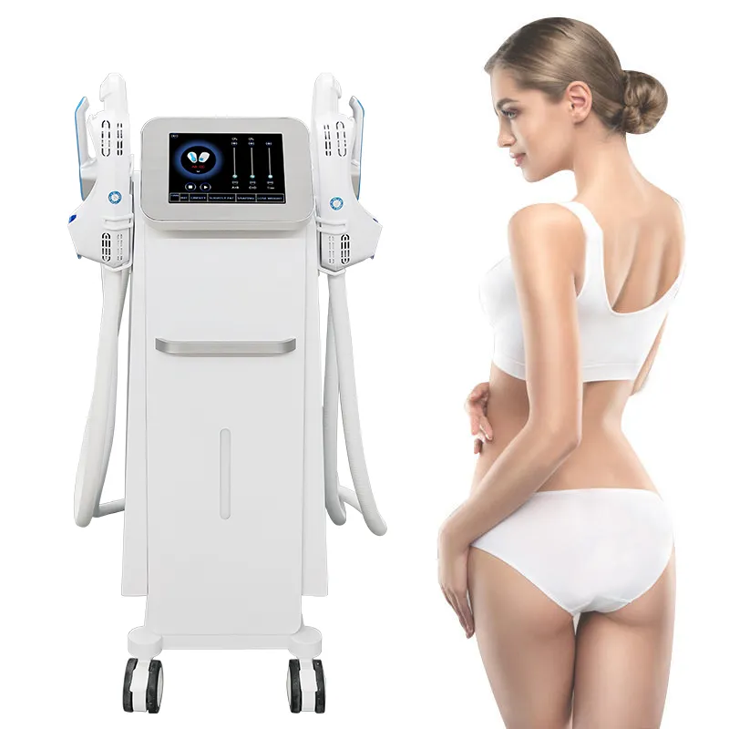 Nieuwste 4 handgrepen RF EMS -spierbeeldhouwafval Vet verminderen Emslim Neo RF Body Sculpting Machine Manufacturer