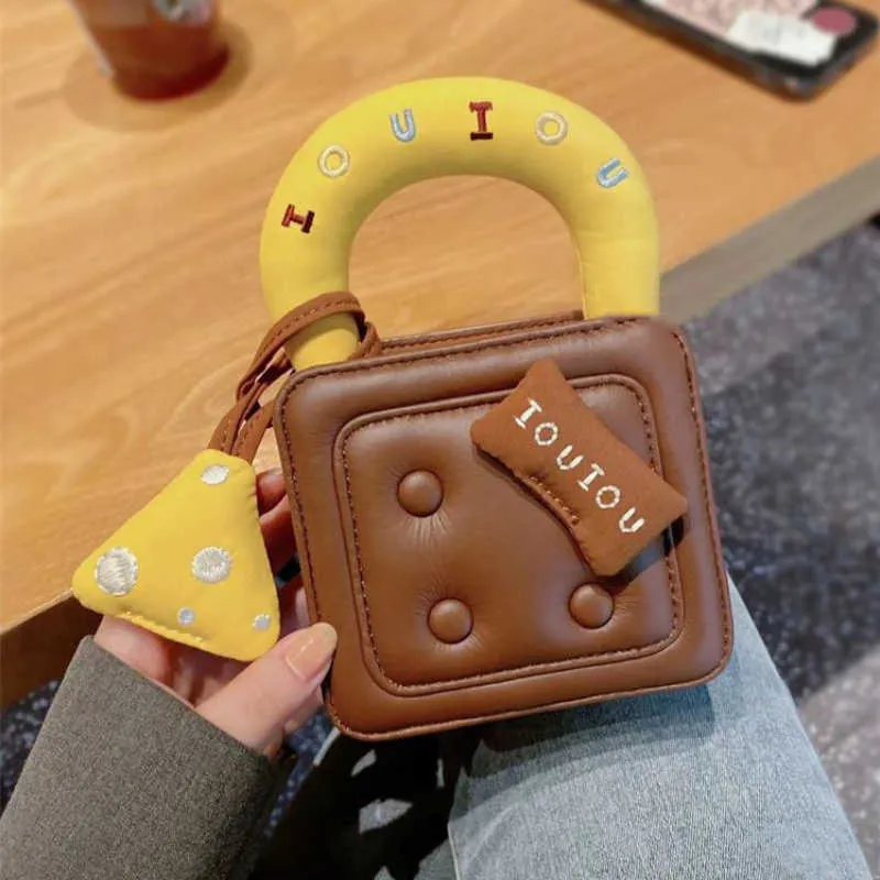 أكياس HBP الكتف حقائب اليد عبر تصميم حلوى التصميم الجديد Caramel Waffle Bag Mini Messenger Bag 221116