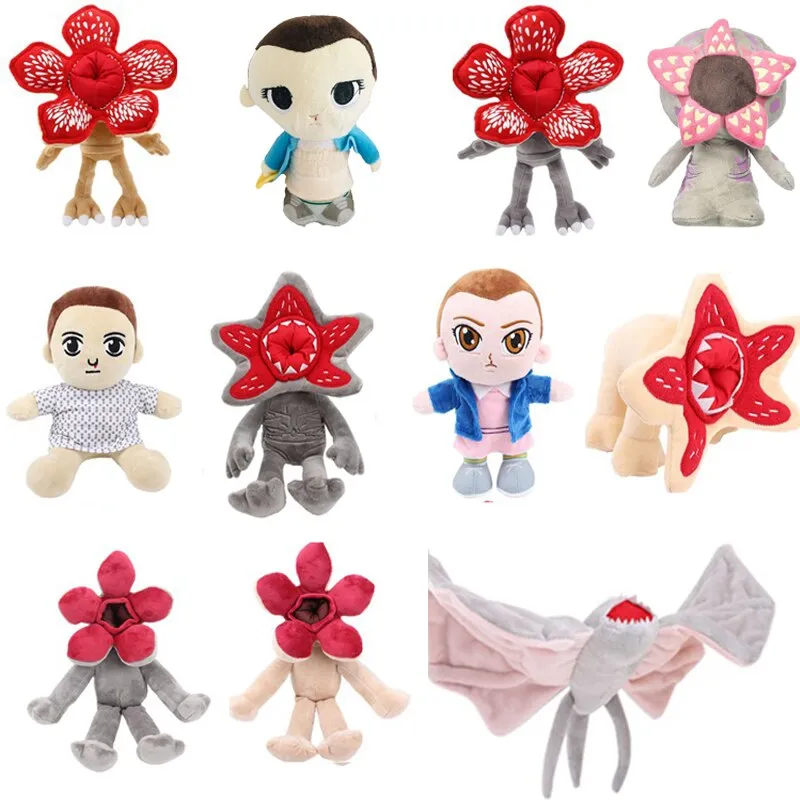 Kawaii Stranger Things Undici con Eggo Demogorgon Giocattoli di peluche Cartoon Cute Eleven Plush Doll Cuscino Regalo di compleanno per bambini Ragazze UPS gratuito