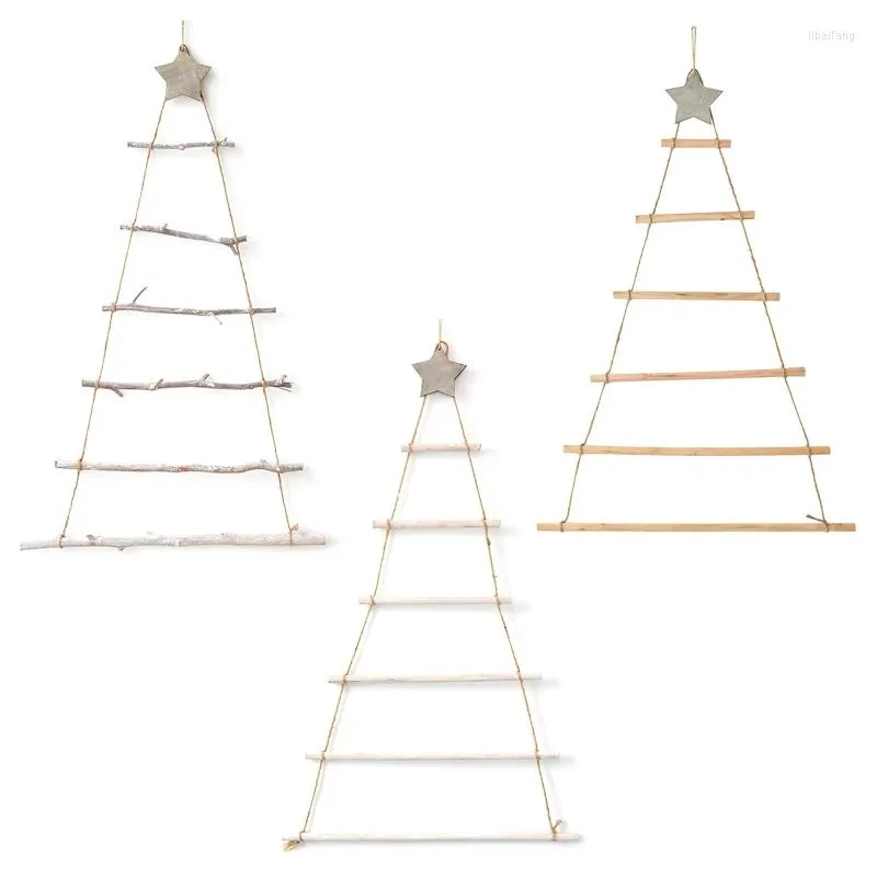 Décorations De Noël Style Nordique DIY Arbre En Bois Artificiel Faux Ornements Décoration Murale QX2E