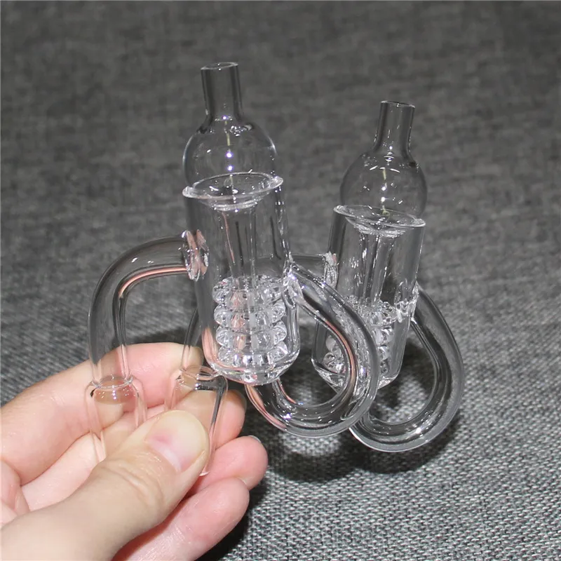 Accessori per fumatori Diamond Loop Banger al quarzo Nail Oil Knot Recycler Bangers con tappo in vetro carb Inserto ciotola 10mm 14mm Maschio Femmina per Bong Dab Rigs