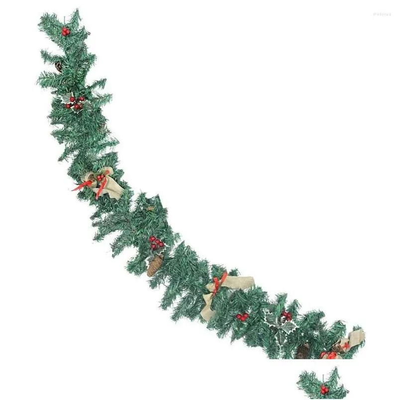 Décorations De Noël Décorations De Noël Guirlande Artificielle Accrocher Avec Des Pommes De Pin 1.8M Décoration Pin Rotin Ornement Pour Hom Dhgnc