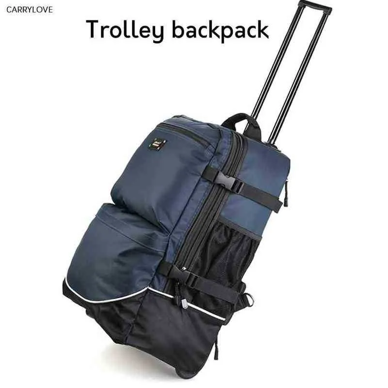 High quality travel Large capacity trolley luggage bag with wheels multifunctional Luggage carry on boarding J220707