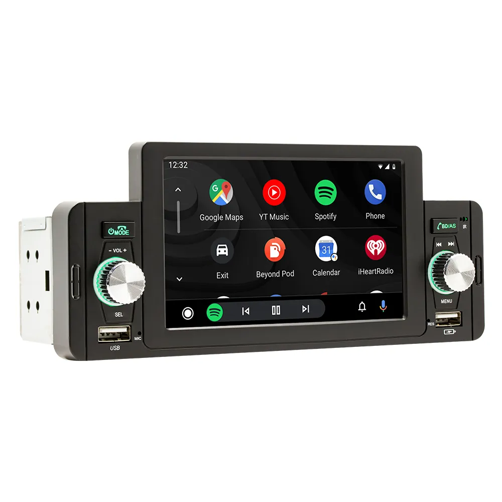 5 Inch 1 DIN Auto Dash Radio Android Bluetooth MP5 Multimedia Player Car  Stereo Video Bluetooth Mirror Link With Camera Fast Ship From Hugotone02,  $45.23