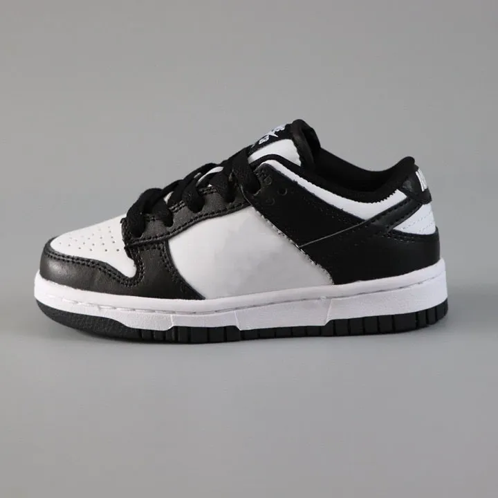 2022 Kids Shoes For Boy Girl Sports Black White Chunky Low Cows Trainers Boys and Girls Athletic Outdoor Sneakers Children Eur 25-37