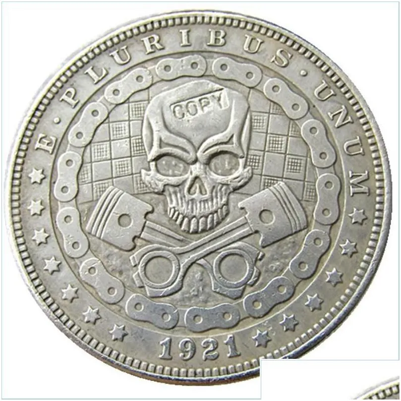 Arti e Mestieri Arti E Mestieri Hb73 Hobo Morgan Dollar Skl Zombie Scheletro Copia Monete Ottone Ornamenti Artigianali Decorazione Domestica Accesso Dhywp