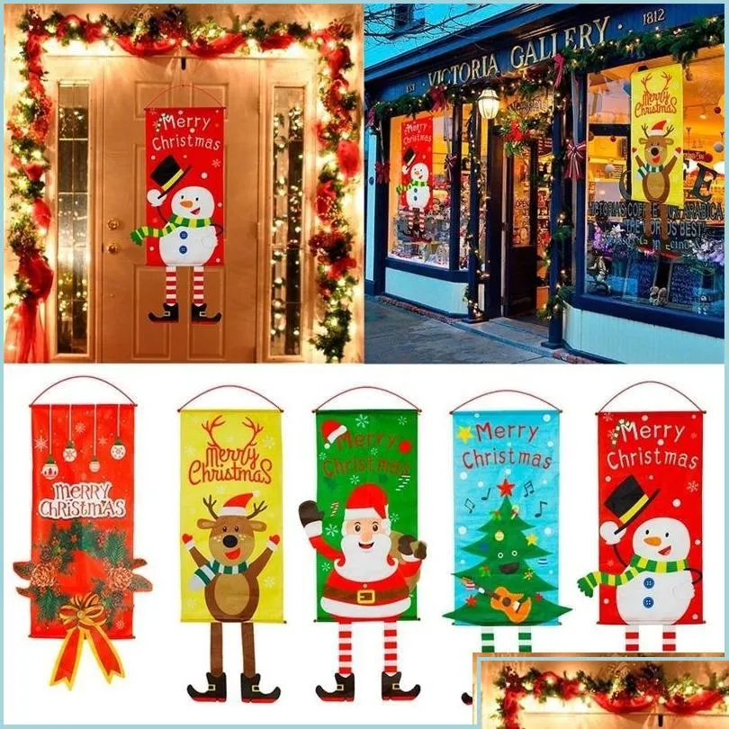 Christmas Decorations Christmas Decorations 2023 Door Hanging Banner Faceless Doll Merry Tree For Home Xmas Ornaments Pendant Navida Dhvwx