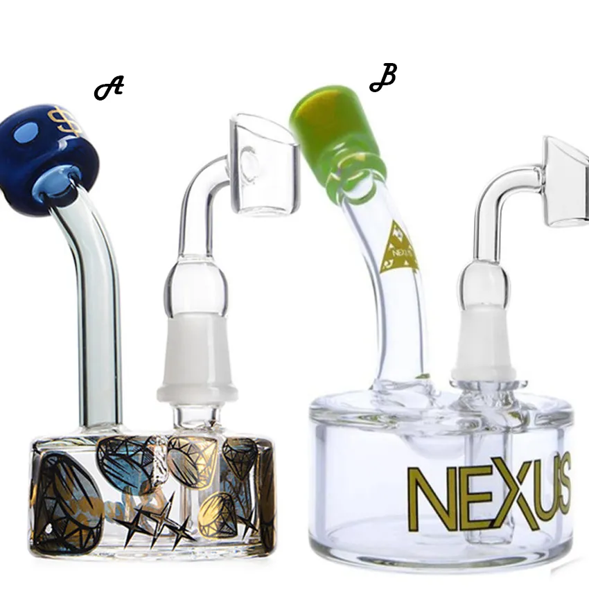 4,9-Zoll-Becherbasis Dab Rigs Wasserpfeifen dickes Glas Wasserbongs Rauchrohr-Bubbler mit 14-mm-Schüssel