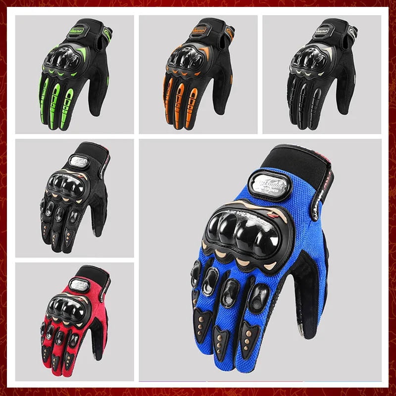 ST415 Motorradhandschuhe Tragbare Moto Motocross Atem Touchscreen Racing Motorrad Fahrrad Schutzausrüstung Sommer rutschfester Handschuh