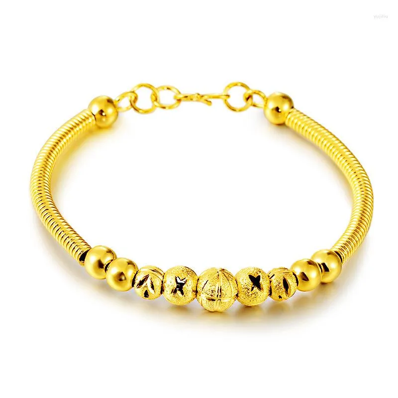 Bangle Vietnam Sand Gold Keep Color Plated Fluited Mants Mods Beads رائعة