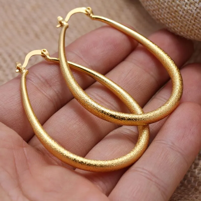 Pendientes colgantes nigerianos grandes de cobre y oro, diseño de joyería colgante para mujeres africanas, regalo de boda