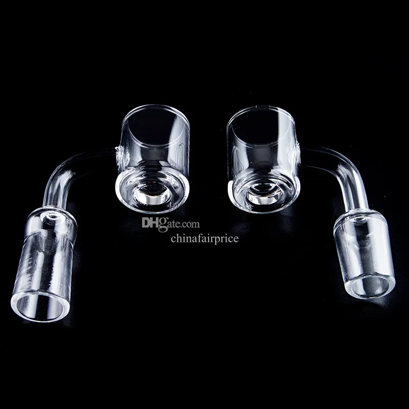 Chinafairprice Q007 Pipes À Fumer Bong Outil Quartz Banger Nail 10mm / 14mm / 18mm Mâle Femelle Grande Profondeur Dab Rig Verre Eau Bongs Accessoires