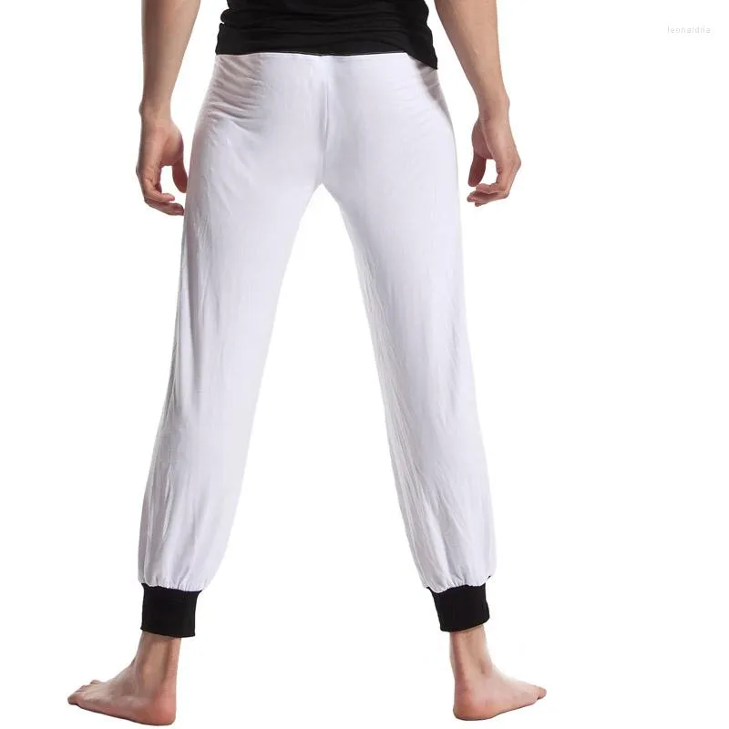 Vêtements de nuit pour hommes Pantalons de sport pour hommes Leggings de sport à la mode Pantalons coupe basse serrés