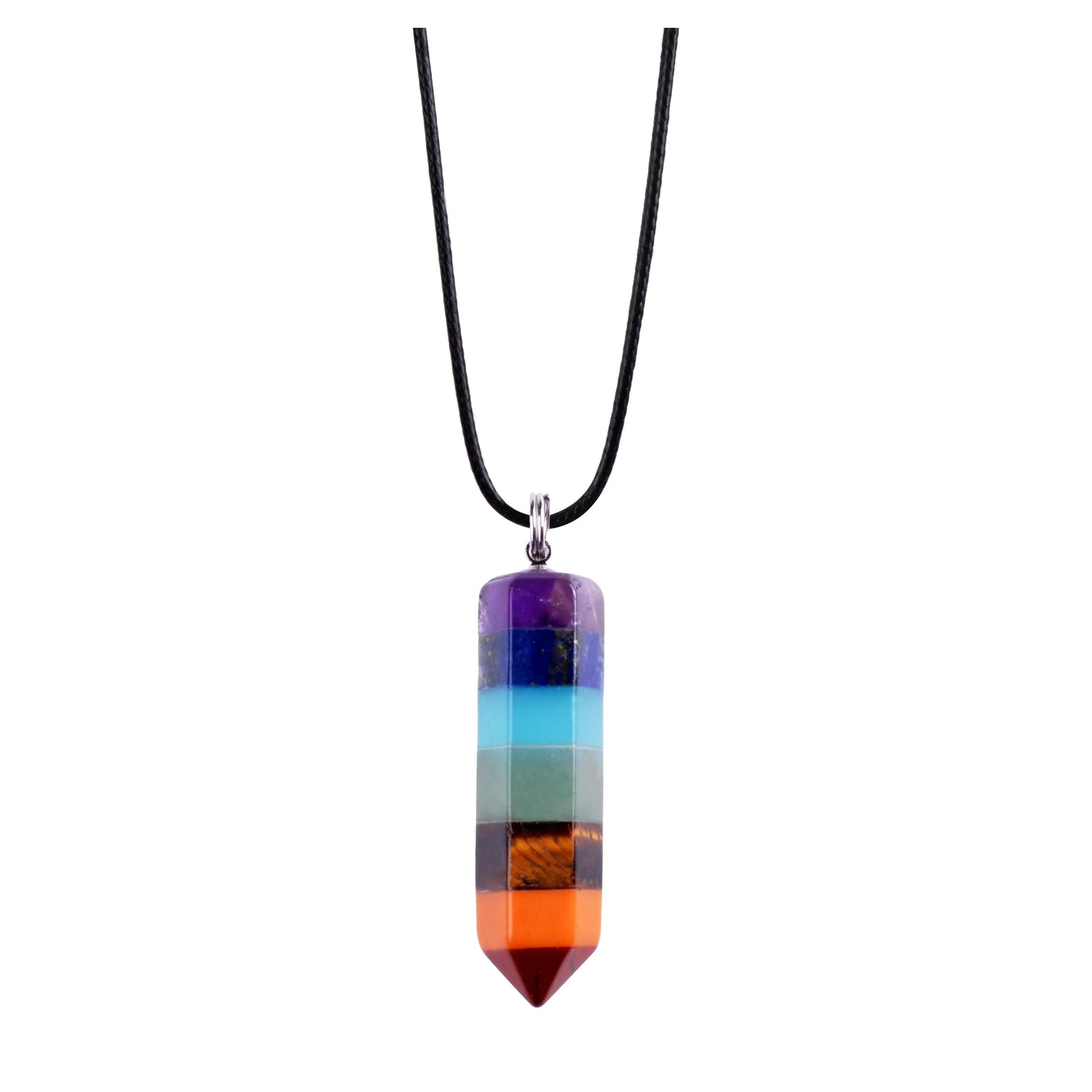 قلادة قلادة 7Color Gem Chakra Yoga Pendant Ladies Threepiece Ceylace Ceylace Drop Drop Dropend Droviour Jewelry Sterants DHSP8