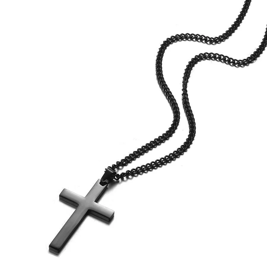 Hangende kettingen kruis ketting hanger vrouwen sieraden cadeau christelijke keten titanium roestvrij staal voor man mannelijk of vrouwelijk 2021 Met dhpoc
