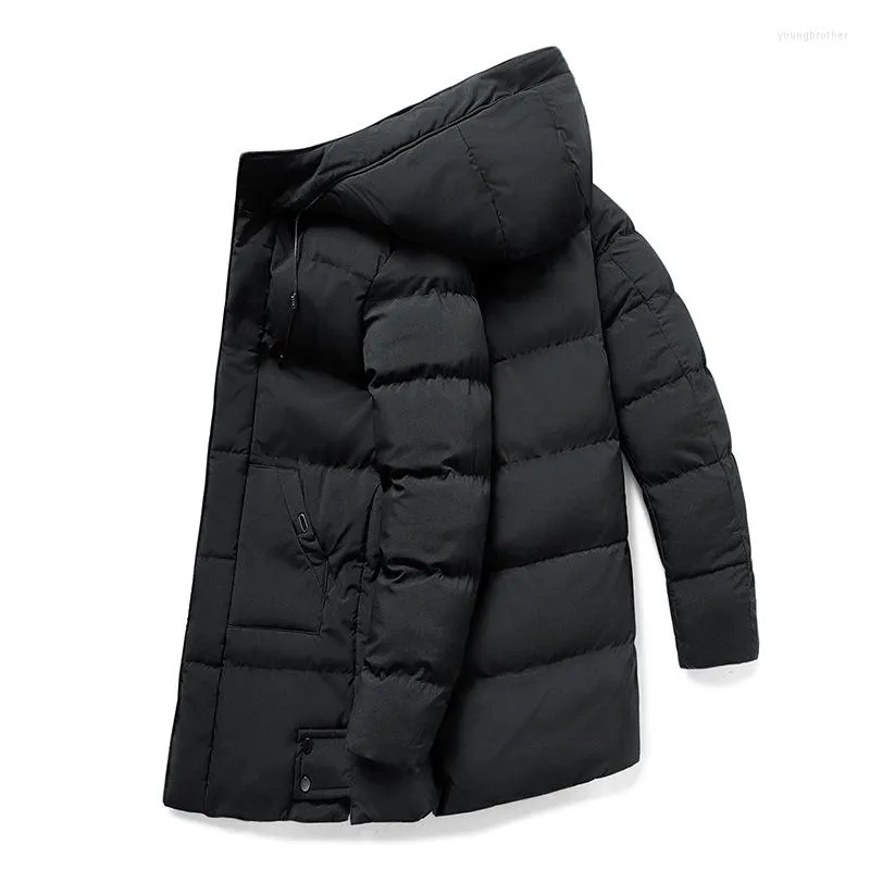 Męska kurtka zimowa męska parkas bawełniany płaszcz długi, gęste kurtki wiatraka chaquetas hombre plus size 7xl 8xl