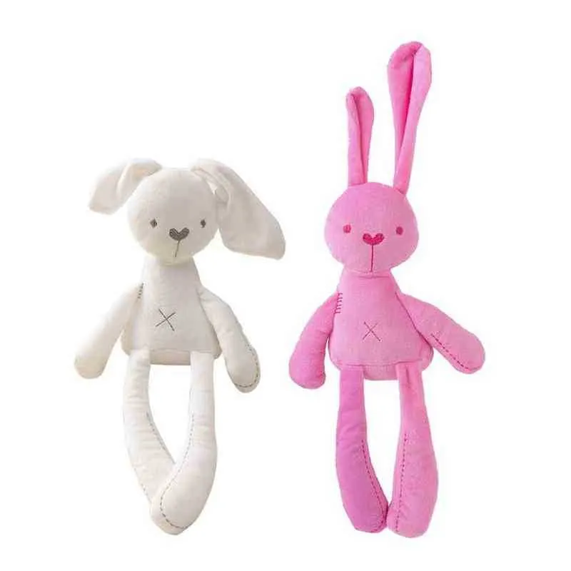 2021 Słodki królik Pop Baby Soft Plush Toys for Ldren Bunny Sleeping Mate Pchane i pluszowe zabawki dla niemowląt J220729