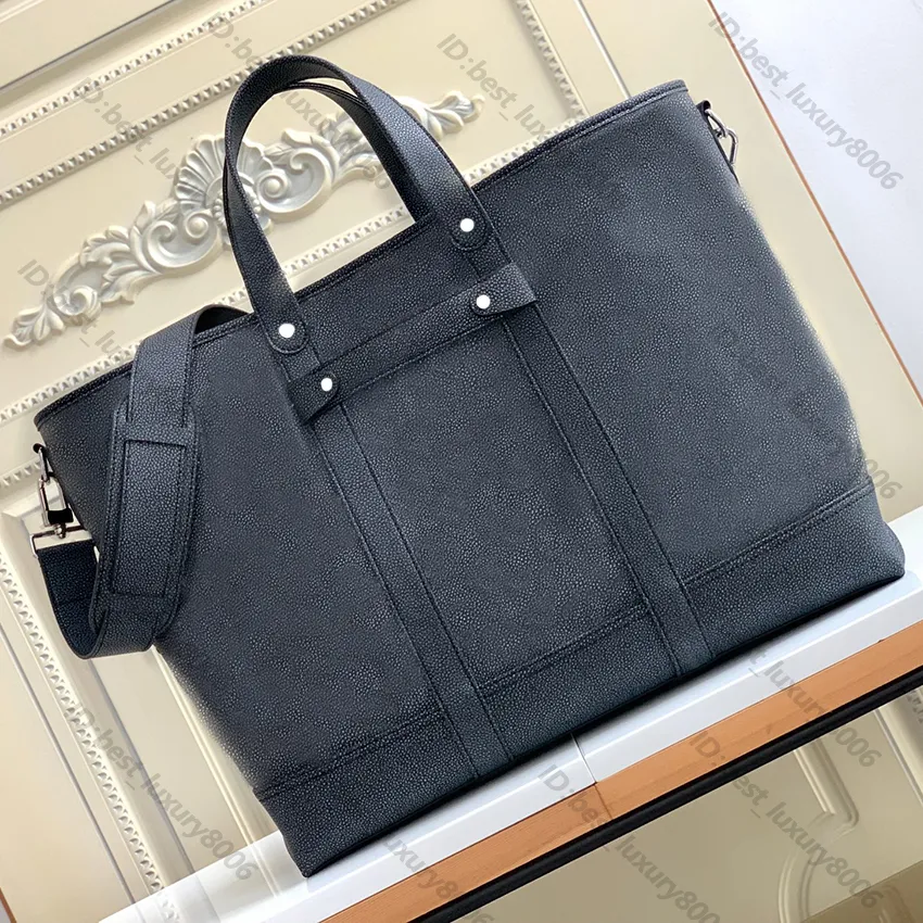 10A Luxur Designer Tote Fashion Portcase Senior Cowhide präglade mönster stor kapacitet Fritidsrese för män och kvinnor