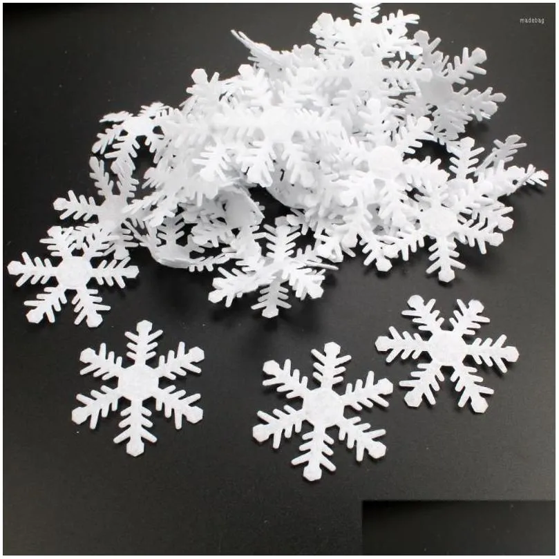 Decorações de Natal Decorações de Natal Ano de Parque de Parede Adesivo Diy Scrapbooking Decor Merry Decor Branco Snowflake adesivos não tecidos A DHVLI