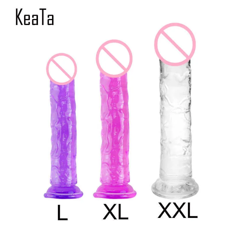 Skönhetsartiklar silikon enorm dildo för kvinna anal plug realistisk penis kvinnlig dildos g-spot orgasm stark sugkopp sexiga leksaker vuxna 18
