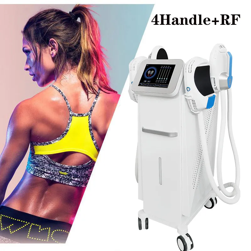2023 EMslim RF machine shaping EMS muscle stimulator electromagnetic high intensity EMT body and arms beauty equipment 2 or 4 handles can work at the same time