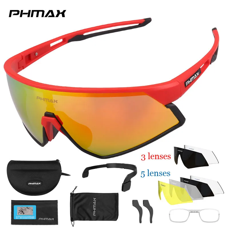 Outdoor Eyewear PHMAX Ultralight Polarized Cycling SunGlasses Sports Bicycle Glasses Men Women Bike Sun glasses Goggles 221124