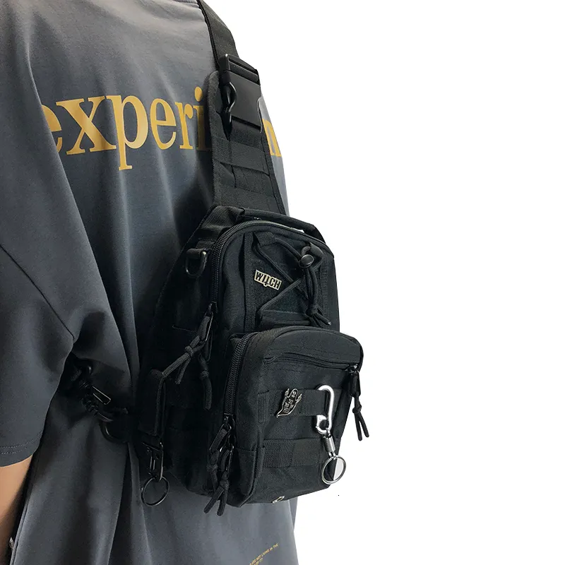 Bolsas de cintura homens táticos designer de peito Crossbody ombro legal para o hip hop streetwear Mensageiros de viagem de viagem curta 221124