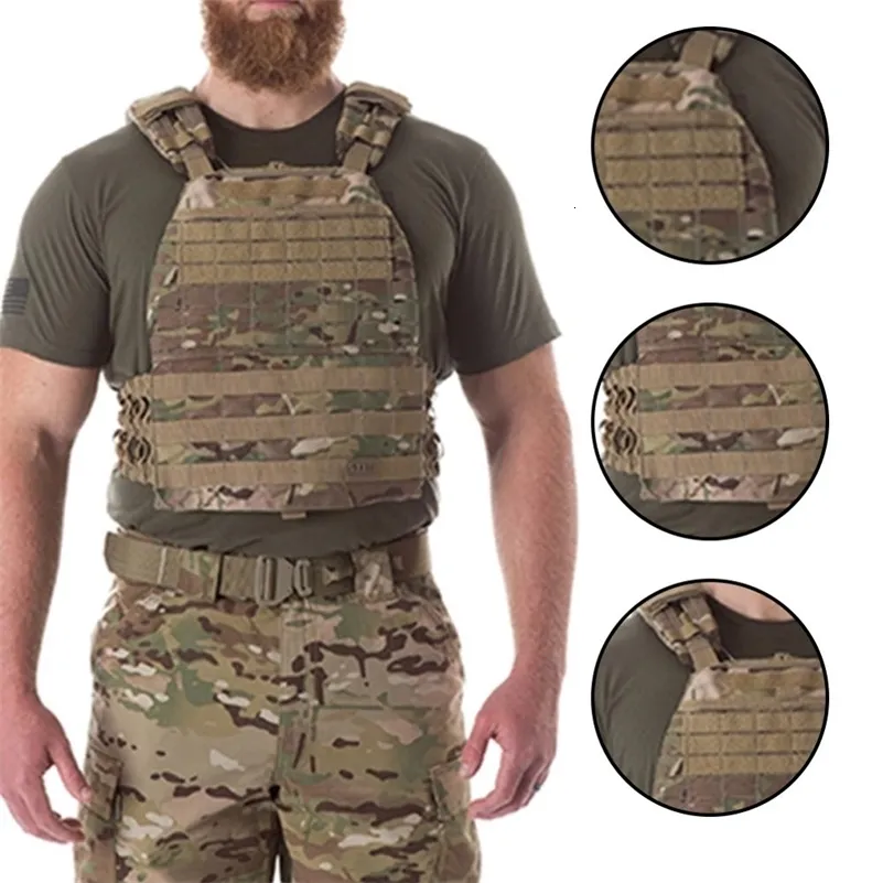 Men's Vests Training Military Tactical For MenWomen Plate Body Armor Combat Army Chest Rig Assault Molle Airsoft 221124