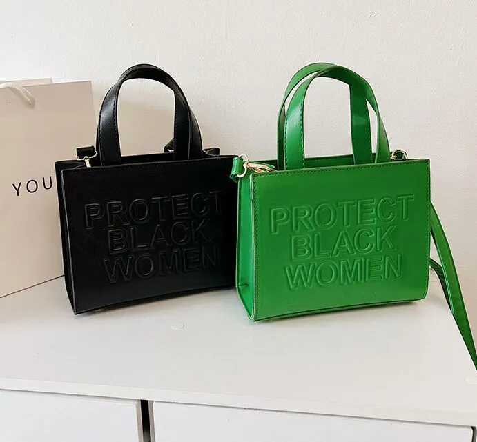 Bolsas de noite femininas de couro PU Protect Black People bolsas femininas 2022 bolsas de luxo TOTE para bolsa feminina Y221124