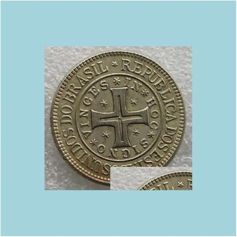 الفنون والحرف الفنون والحرف البرازيل عالية الجودة 1900 400 REIS SIER COIN COIN BRASS CRAFT ORFICALT