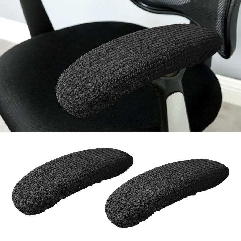 의자 덮개 2pcs/lot 이동식 팔걸이 사무실 안락 의자 암 덮개 탄성 보호기 홈 텍사이틀 장식 단색