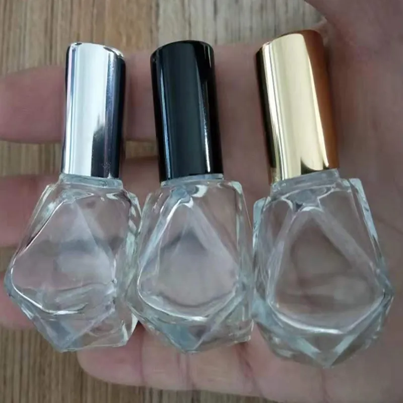 Bola de massagem de 8 ml garrafa de óleo essencial de cinco pontas de bola estrelada diamante transparente garrafas de perfume de vidro de amostra de embalagem de cosméticos