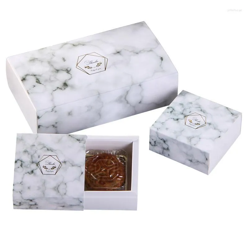 Present Wrap 2022 Marble Candy Box Wedding Favors Party Supplies Pappersl￥dor S￶ta v￤skor f￶r dekoration