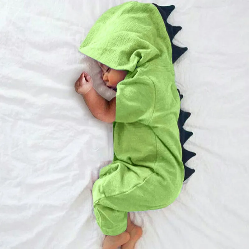 Pigiami Abbigliamento per bambini Vestiti per bambina e ragazzo Dinosauro Pagliaccetto con cappuccio Tuta Abiti Autunno Inverno Bambini 221124