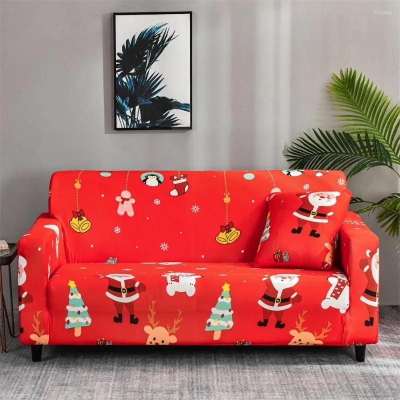 Pokrywa krzesełka świąteczna elastyczna sofa do salonu stretch owijanie All-inclusive Slipcovers Decor Home Decor 1/2/3/4