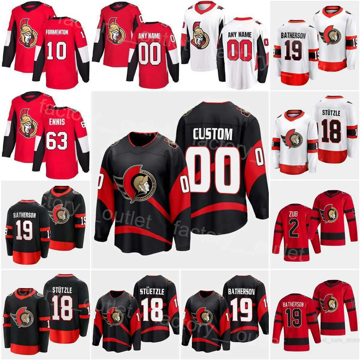 Ottawa Hockey''nhl'''Senators 63 Tyler Ennis Jersey 2 Artem Zub 31 Anton Forsberg 10 Alex Formenton 60 Lassi Thomson 18 Tim Stutzle Drake Batherson