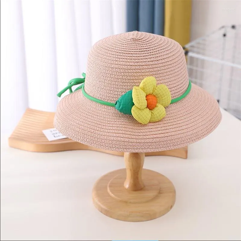 Cappelli Cappello da sole per bambini Protezione solare Spiaggia Estate Ragazzi e ragazze Parasole di paglia superiore britannico Versione coreana della marea