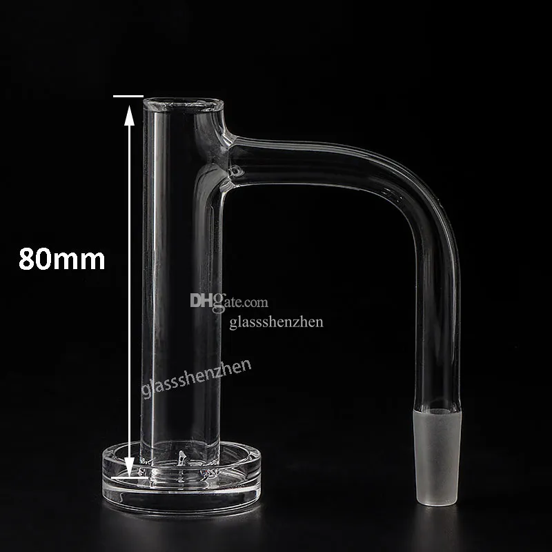 DHL Full Weld Abgeschrägte Kante Contral Tower Smoking Quartz Banger 2,5 mm Wand 16 mmOD Nahtlos geschweißte Quarznägel für Glaswasserbongs Dab Rigs Rohre