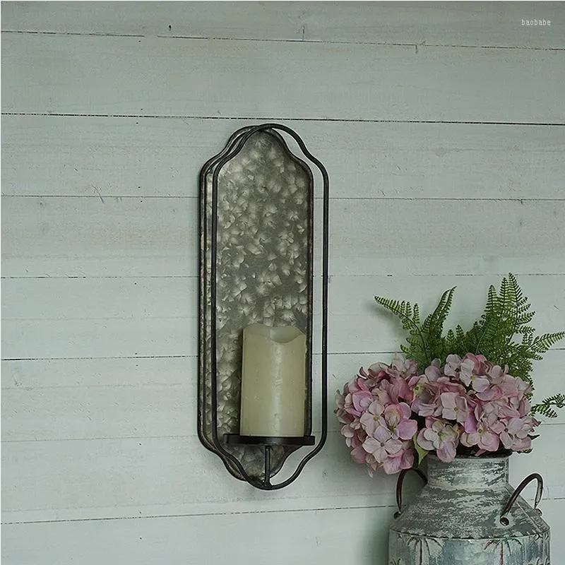 Mum Tutucular Basit Tasarım Vintage Metal Tutucu Duvar Sconce