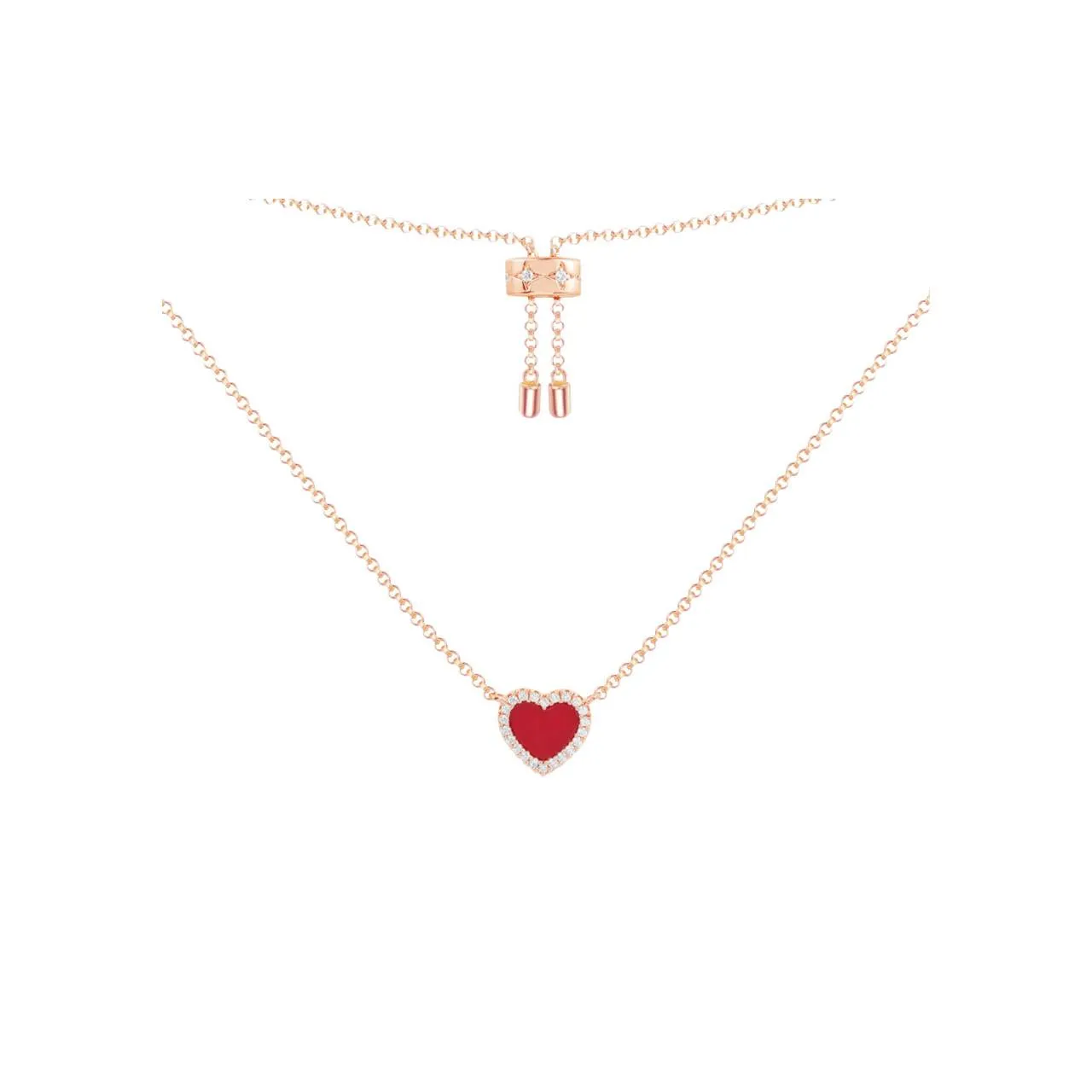 Ontwerper Hart Liefde Ketting Voor Vrouwen Roestvrij Stalen Accessoires Zirkoon Groen Roze Harten ketting voor Vrouwen Sieraden Gift